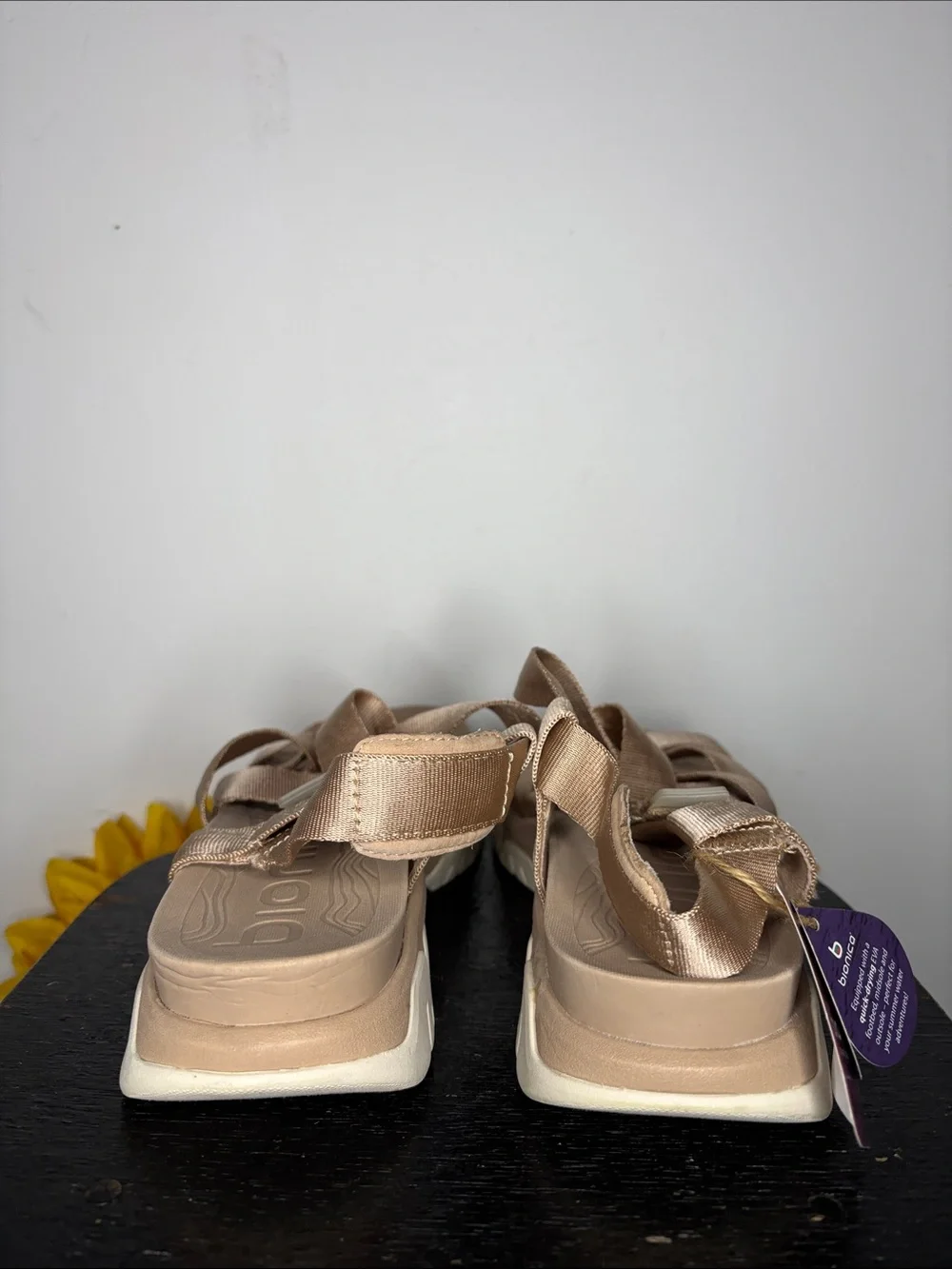 Bionica Beige Satin Strappy Sport Sandals